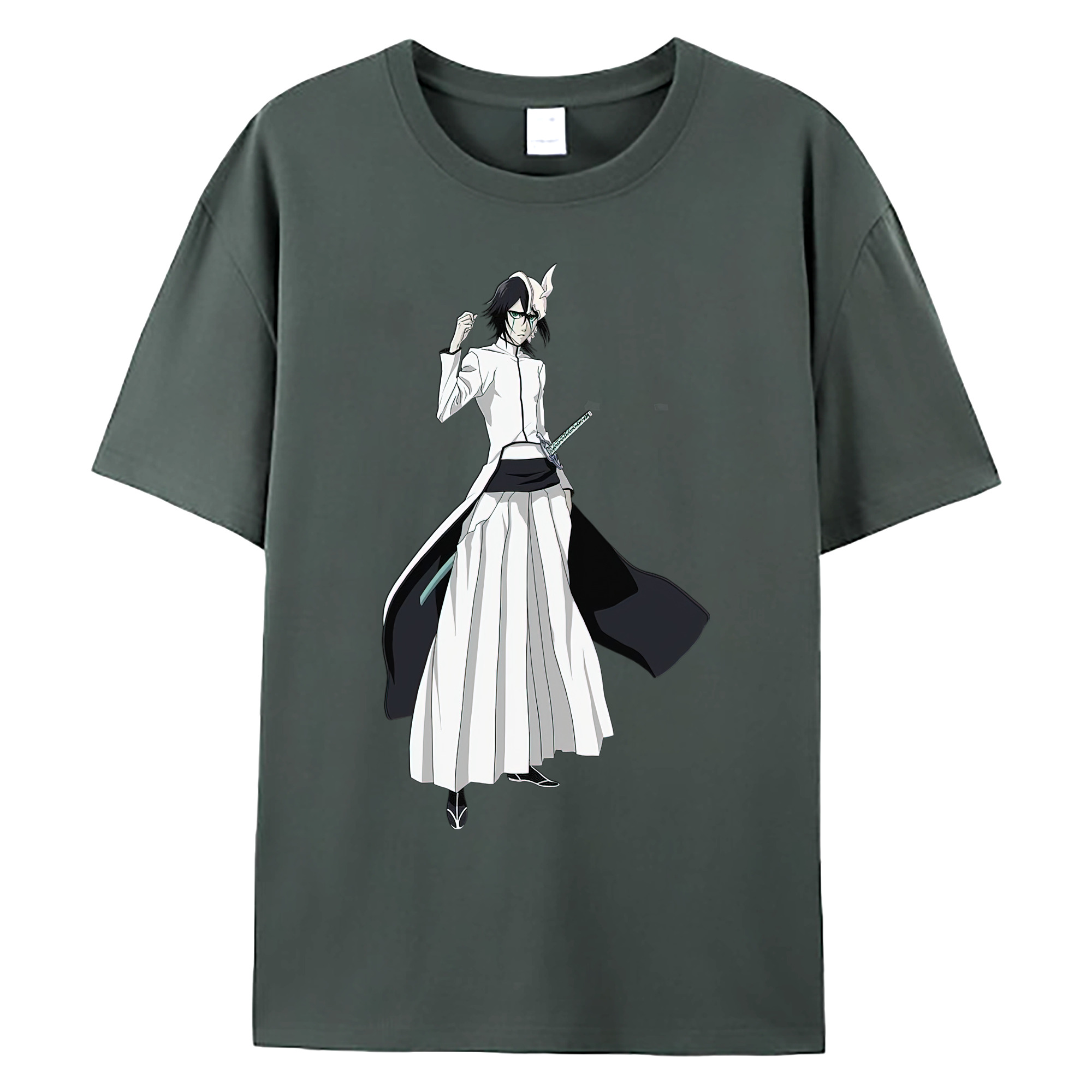 （画像用） ブリーチ ウルキオラ·シファー BLEACH Ulquiorra cifer 綿100％ メンズ半袖Tシャツ｜肌触りやわらか＆通気性